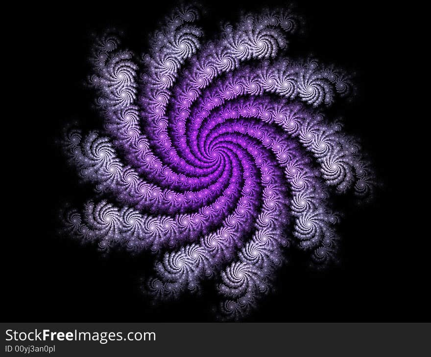 Decorative whirlpool. Abstract textured fractals. Background. Digital illustration.