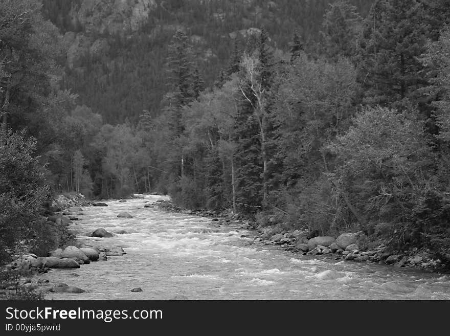 Black and white river