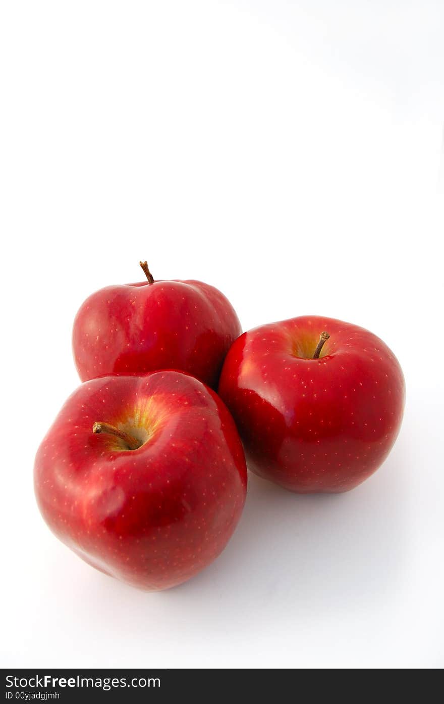 Bright Red Apples isolated on white background