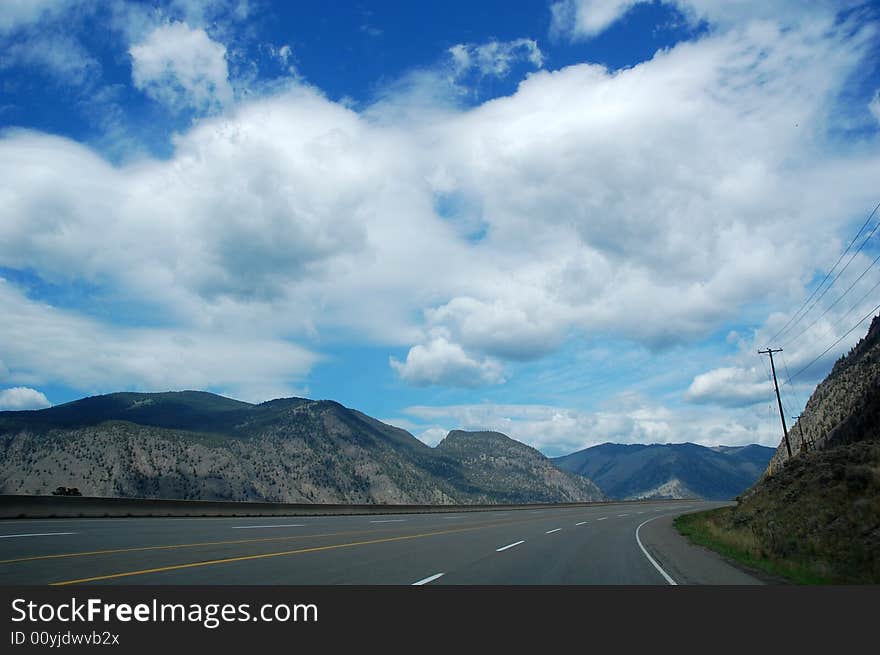 Highway 97 near kelowna, british columbia, canada. Highway 97 near kelowna, british columbia, canada