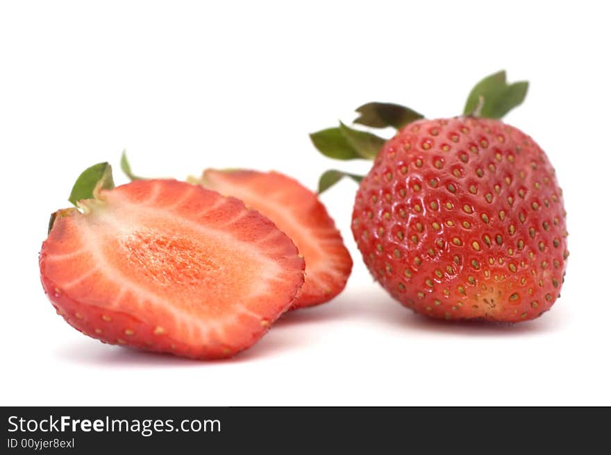 Fresh  strawberry on a white background