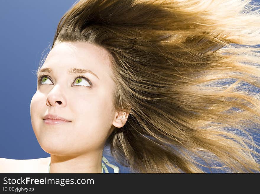 Young Model Woman Under The Sunlight. Young Model Woman Under The Sunlight