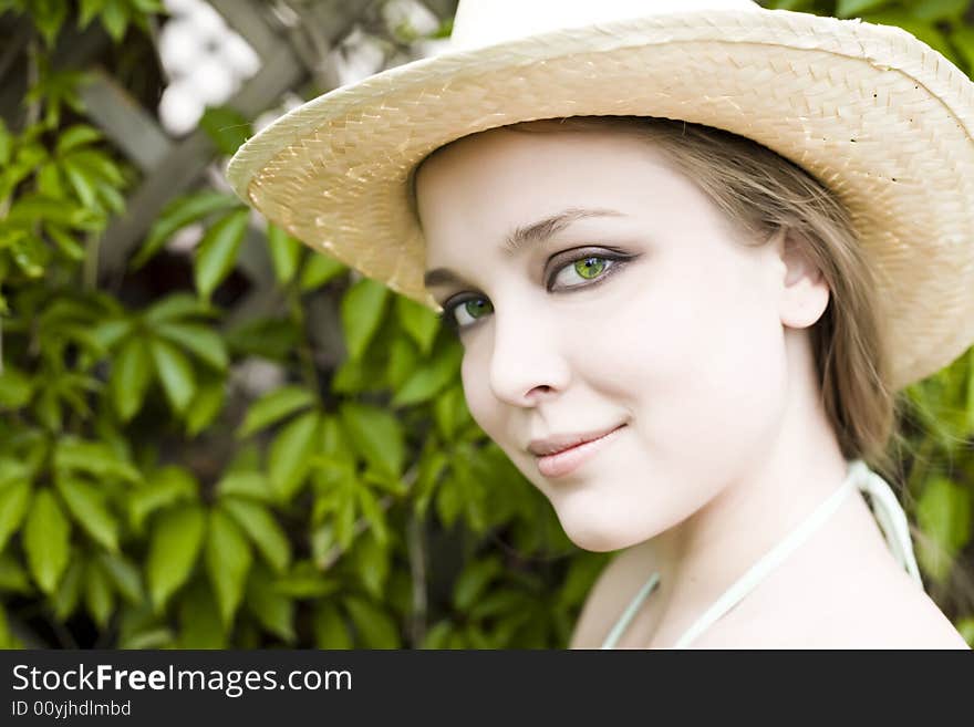 Young Woman Relaxing In The Park. Young Woman Relaxing In The Park