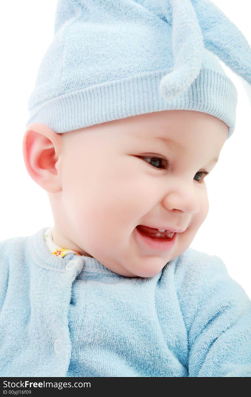 Beautiful baby. Shot in studio. Isolated on white. Beautiful baby. Shot in studio. Isolated on white.