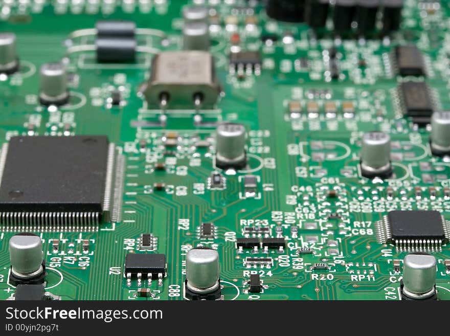 Close-up circuit board