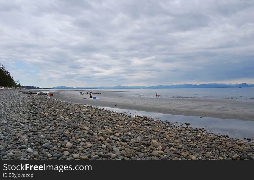 Beach view at qualicum beach in vancouver island, british columbia, canada. Beach view at qualicum beach in vancouver island, british columbia, canada