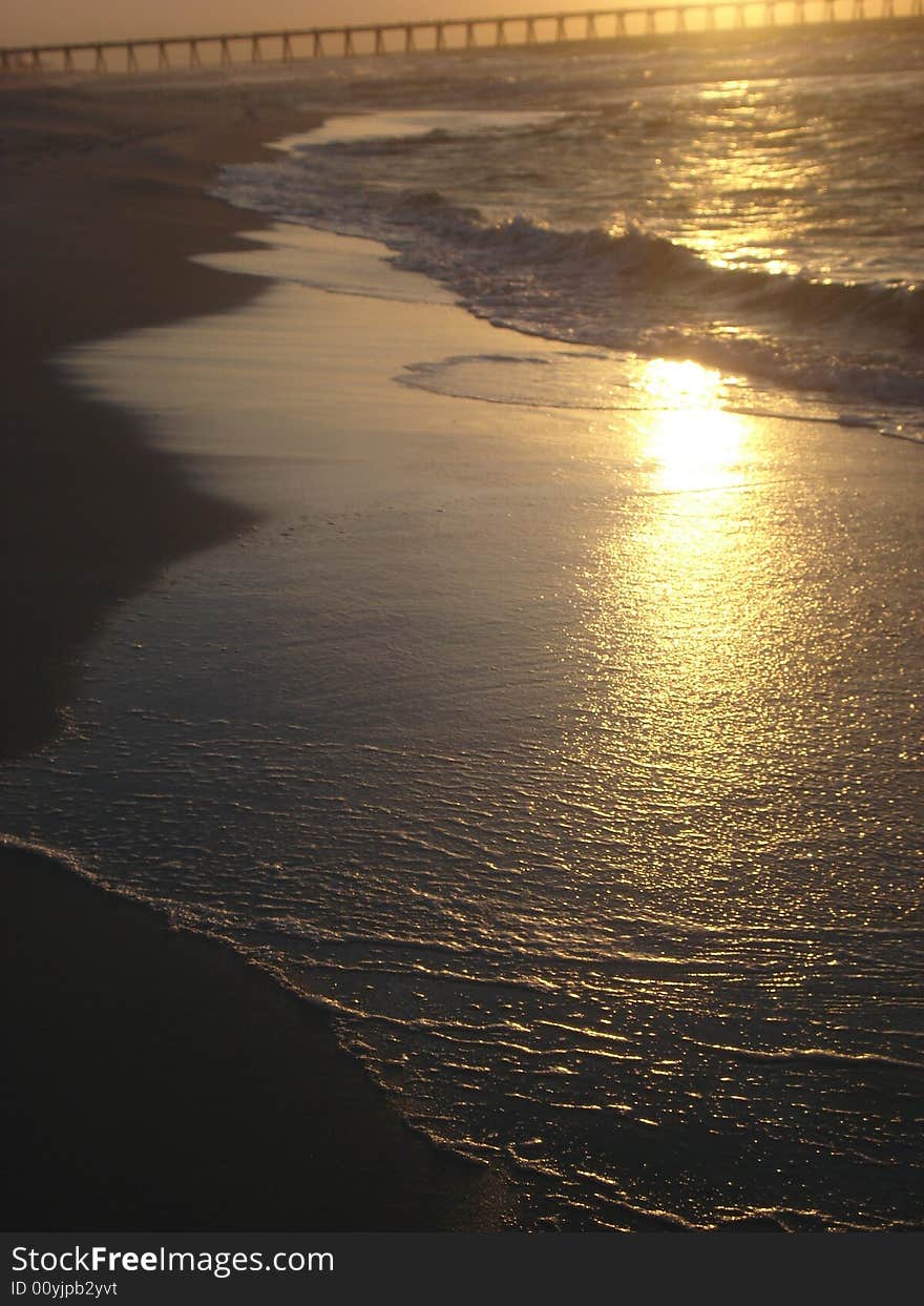 Florida beach as the sun came up