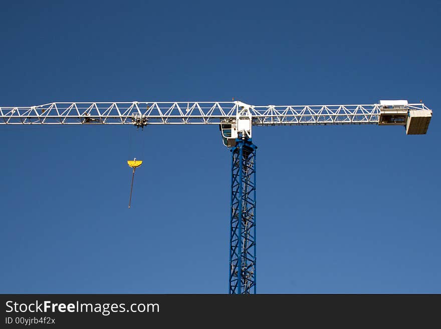 Silhouette of the building crane