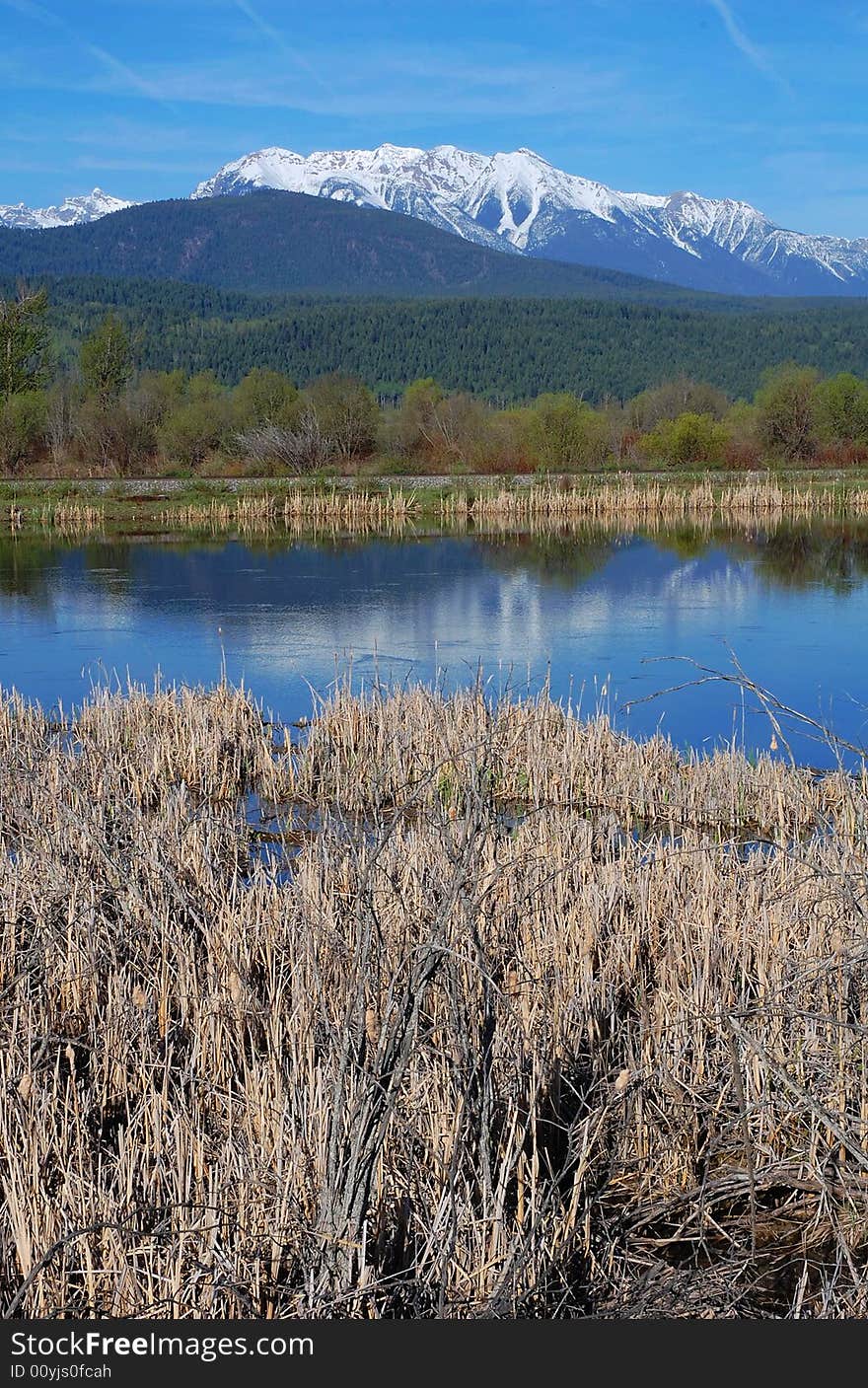 Mountain and river