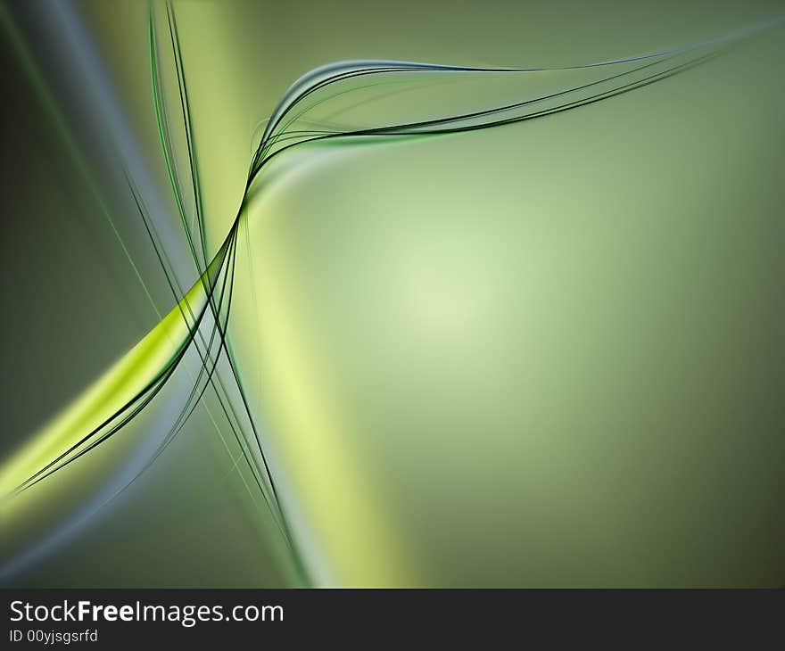 Green abstract composition. Background. Digital illustration.