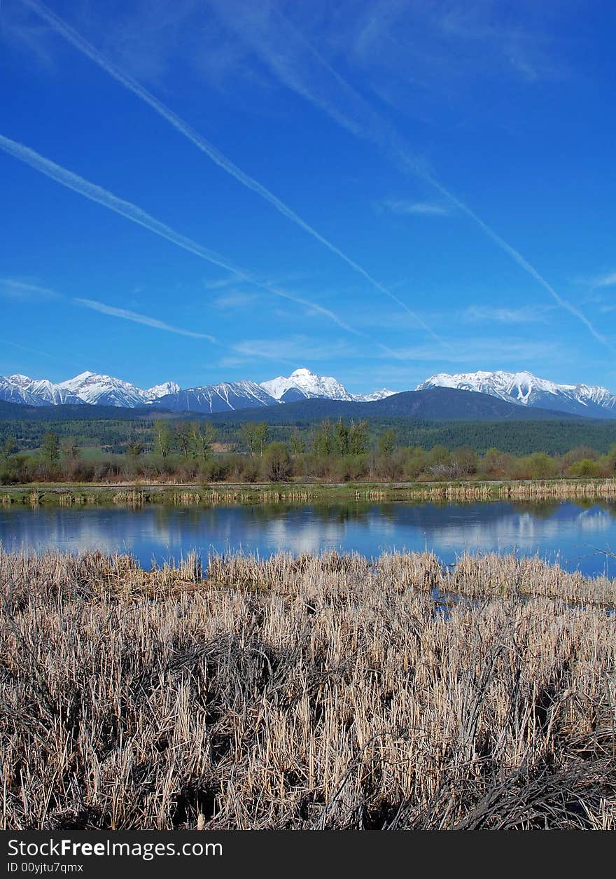 Mountain and river