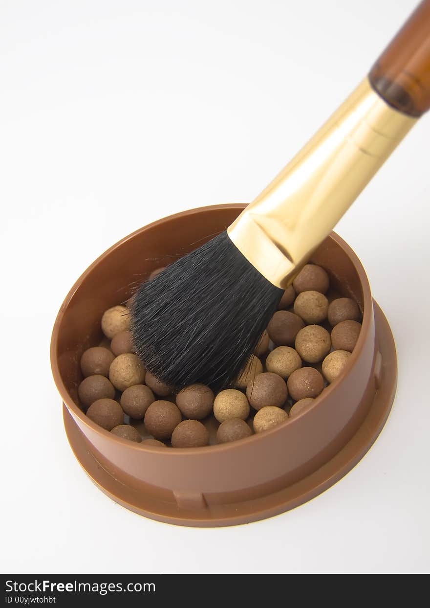 Makeup brush and powder ball