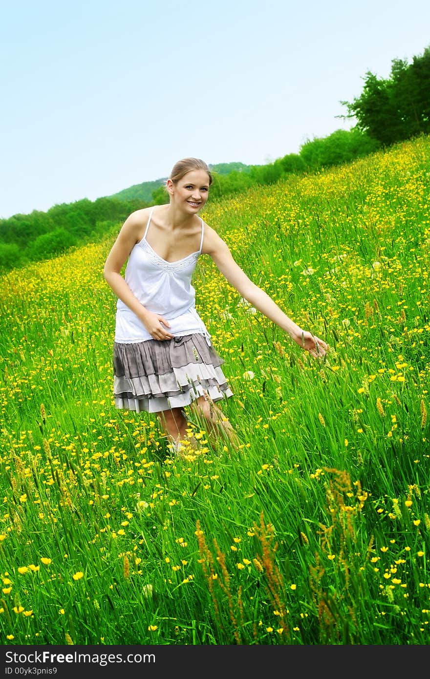 Happy woman outdoor