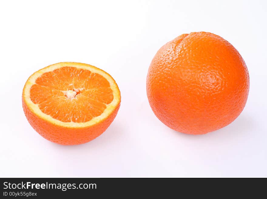 Oranges isolated on white background. Oranges isolated on white background