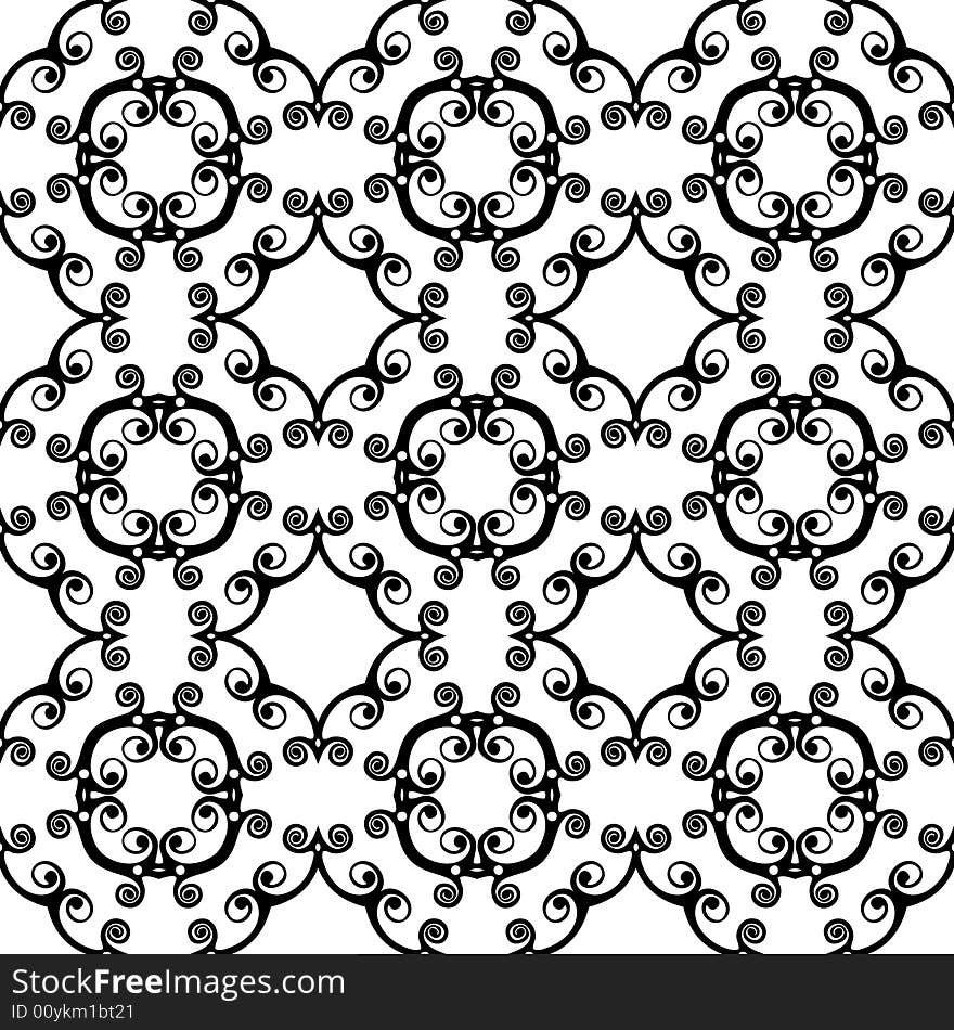 Abstract seamless black-and-white pattern - graphic illustration. Abstract seamless black-and-white pattern - graphic illustration