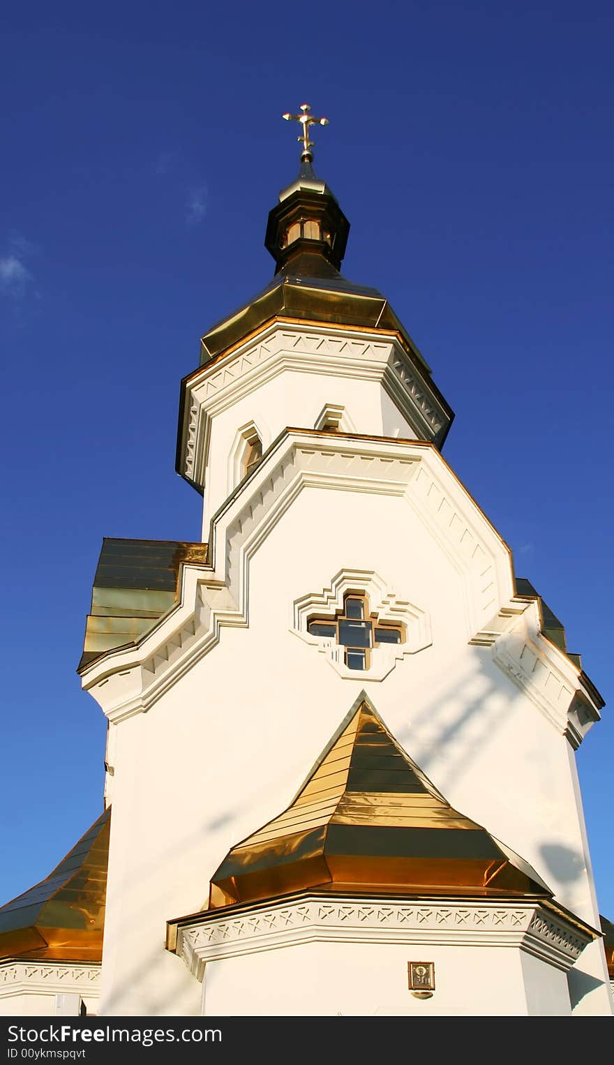 Small church on Dniepr river in Kiev, Ukraine