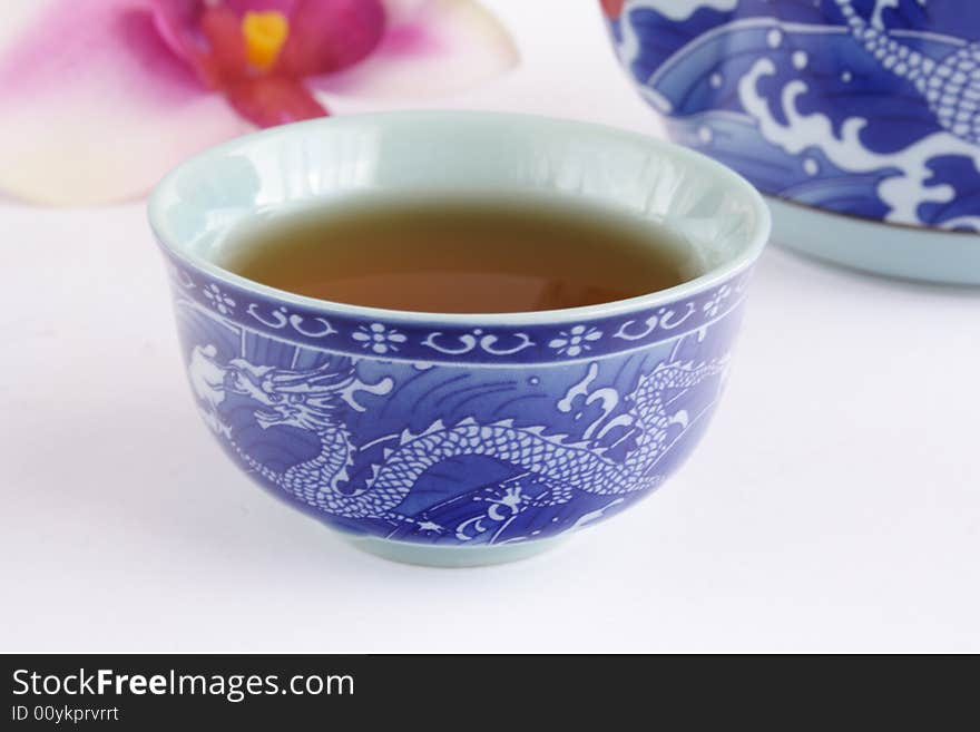 Close up of oriental cup of tea. Close up of oriental cup of tea