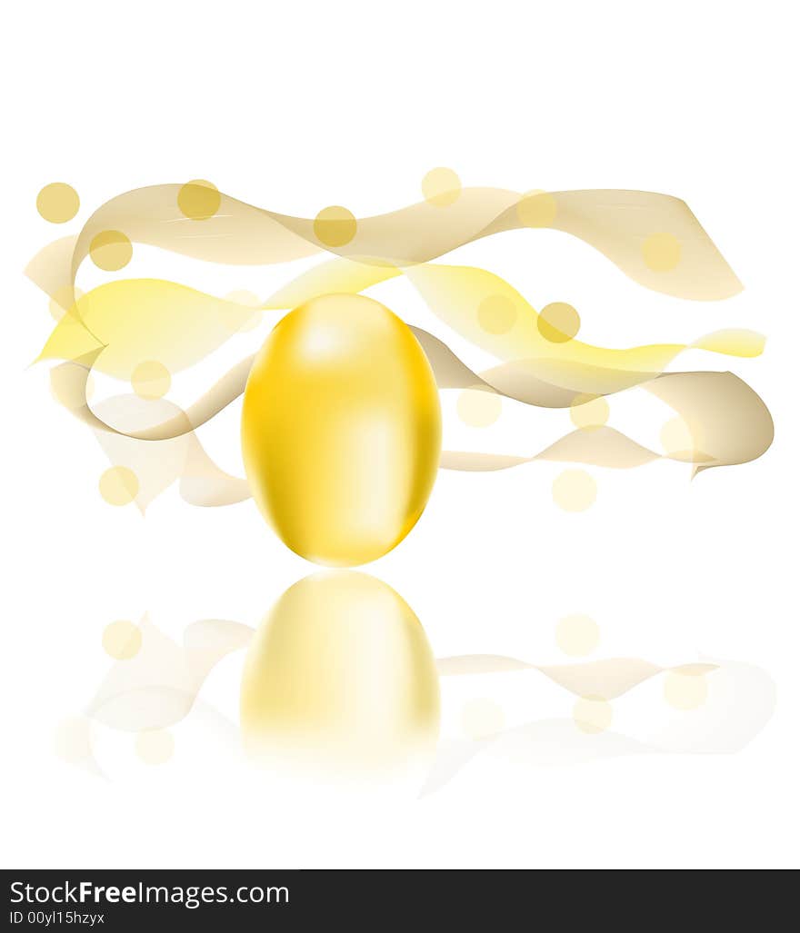 Vector illustration with golden egg