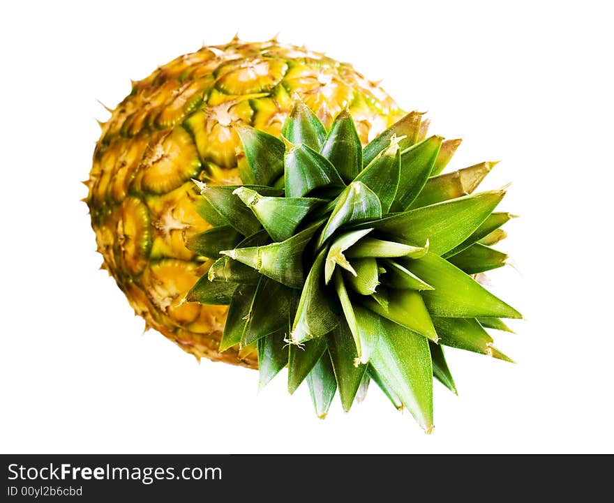 Pineapple on white