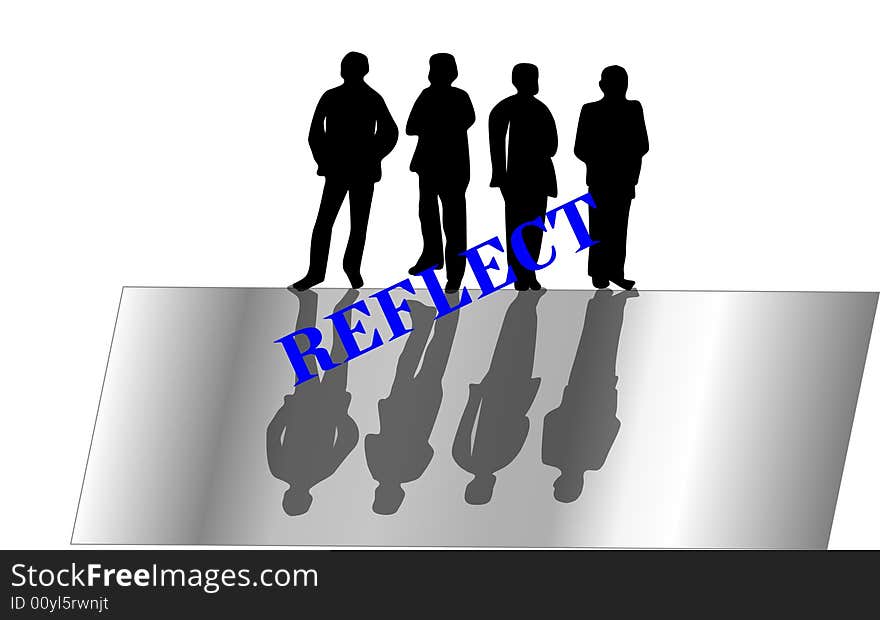 Illustration of ferlect people, black. Illustration of ferlect people, black