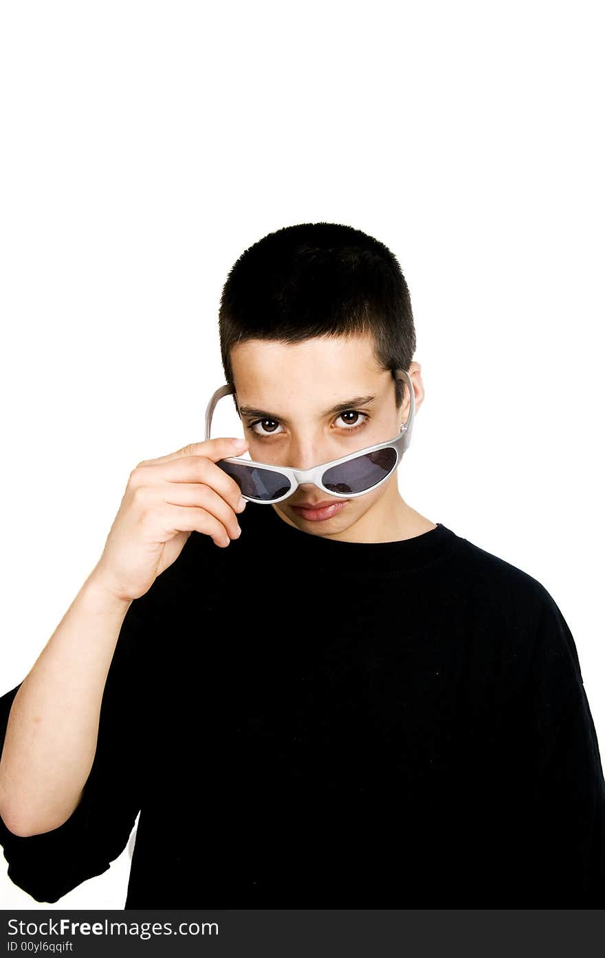 Teenage boy with sunglasses