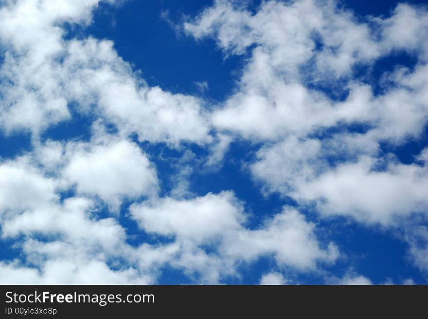 Photo of blue sky with clouds