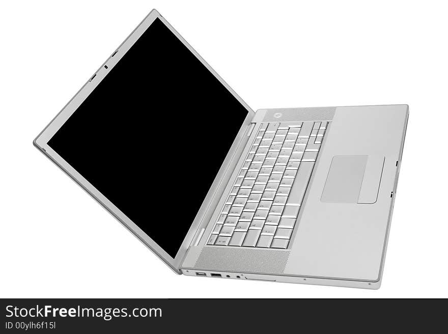 Modern and stylish laptop on a white background