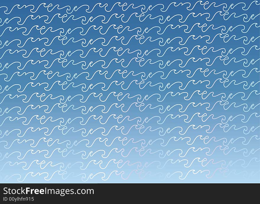 Sample Wave Blue Background. Vector.