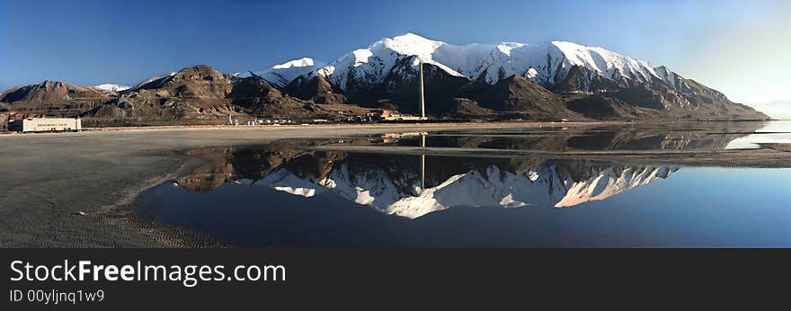 The shore of Great Salt Lake