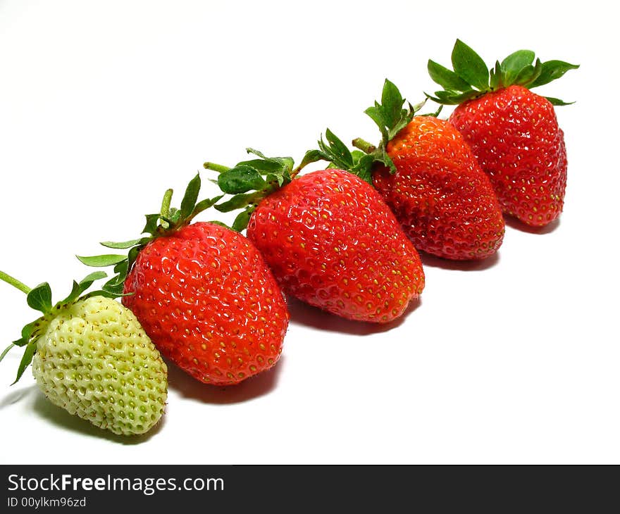 Detail of fresh red strawberrys