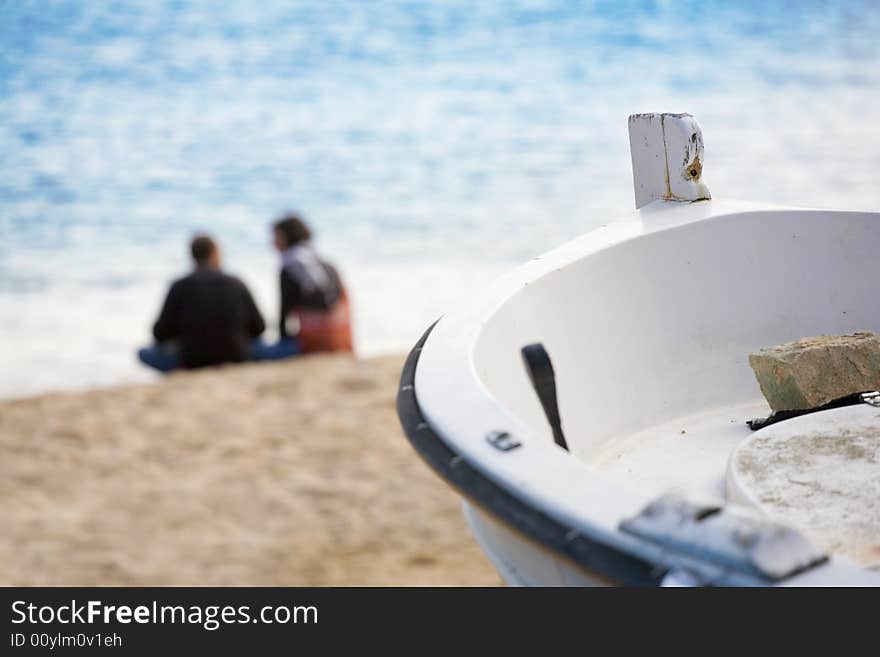 Romantic Couple At The Spanish Seaside