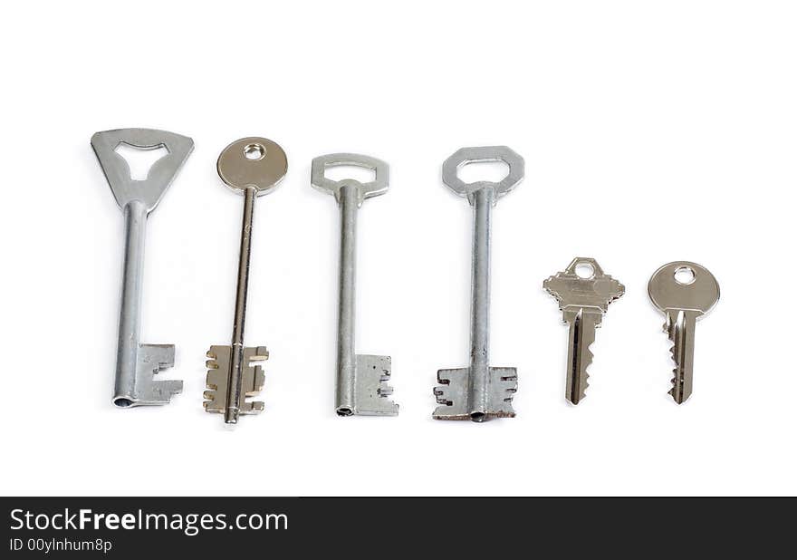 Key to apartment photo on white background