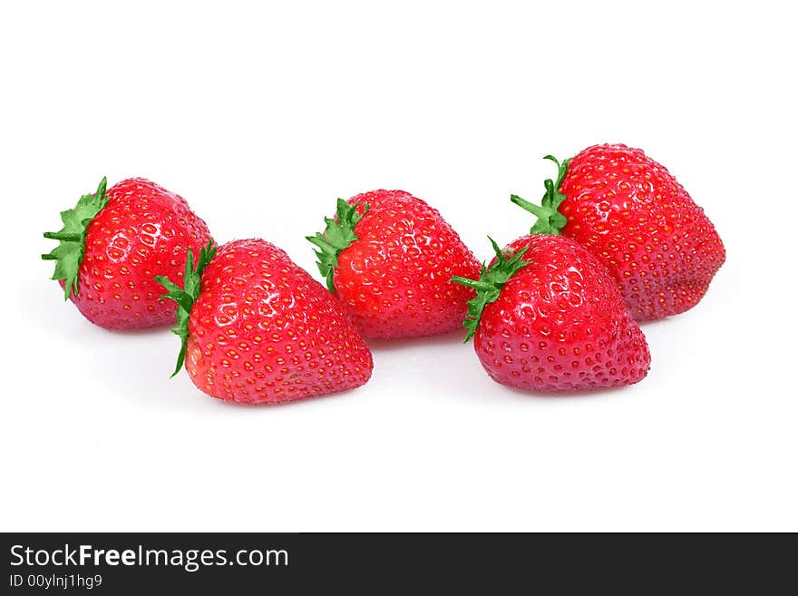 Fresh red Strawberry isolated over white background. Fresh red Strawberry isolated over white background