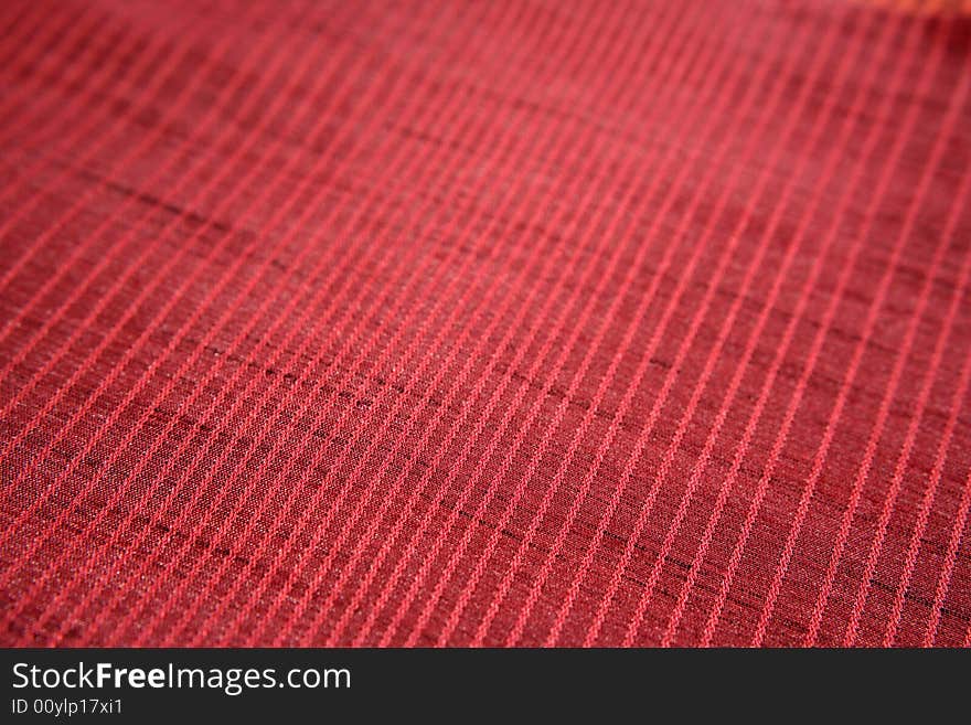 Closeup of red lined material. Closeup of red lined material