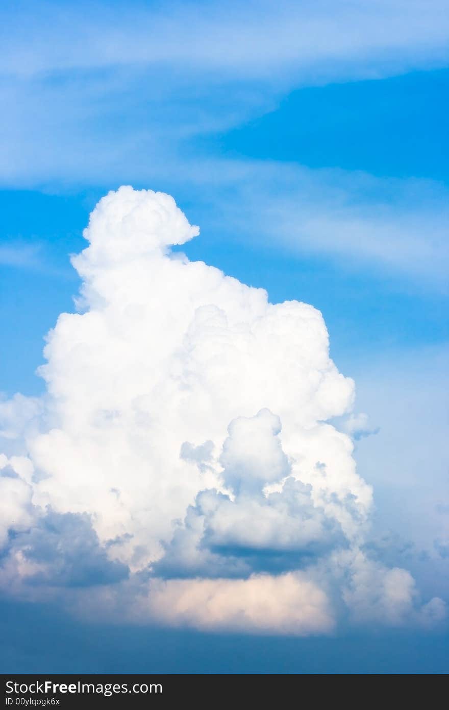 Blue sky with clouds for background