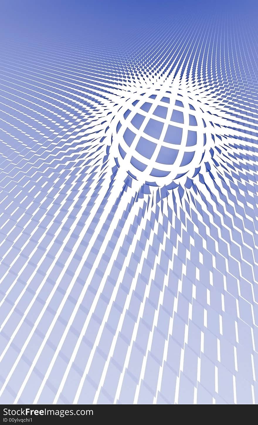 Bllue net sphere background