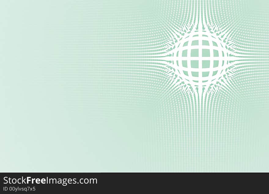 Green net sphere background