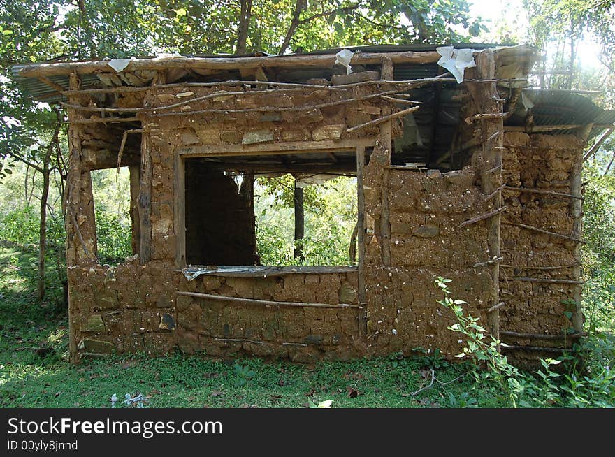 Poor house made from clay