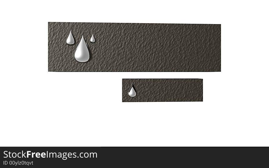 3d water droplets banner