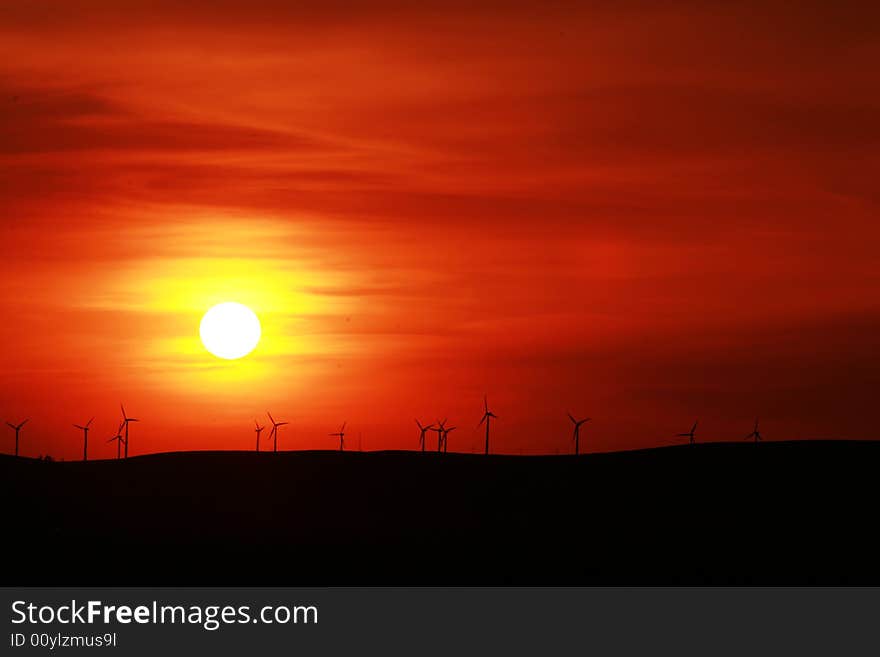 Sunset at 303 national highway China