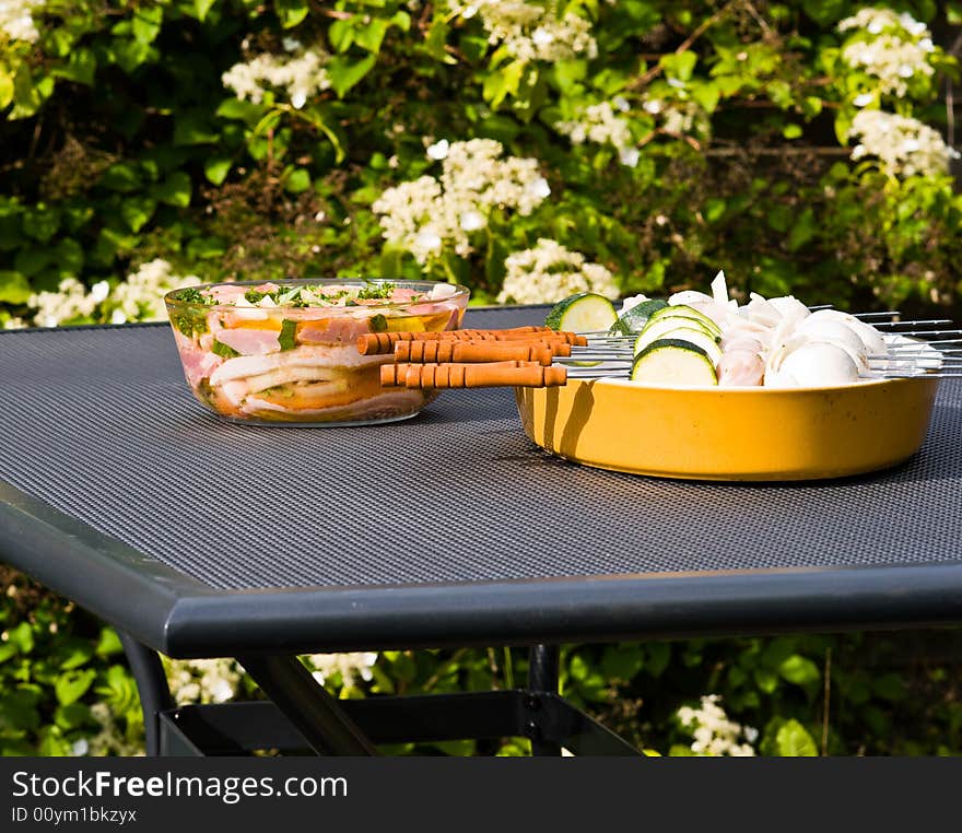 BBQ. Raw material ready for cooking. BBQ. Raw material ready for cooking.