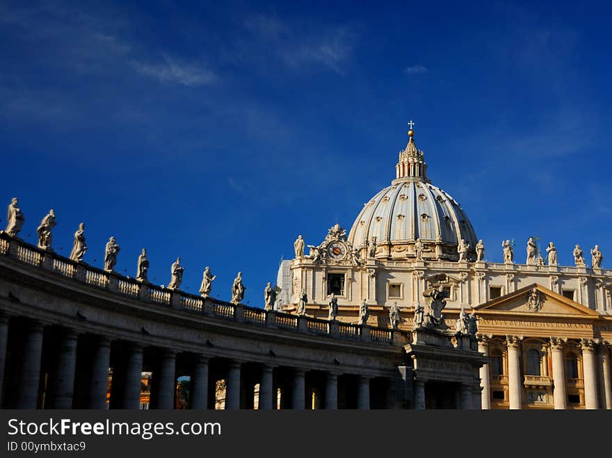 The cupola of Sct. Peter's Cathedral in Rome