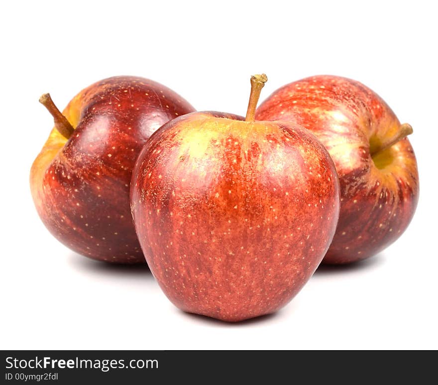 Red apples isolated on a white background