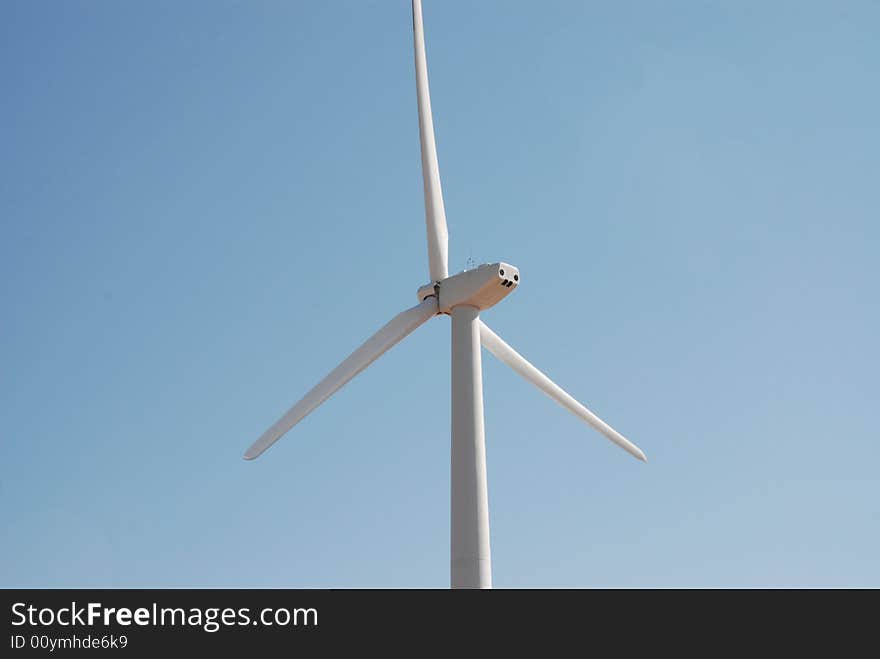 Close-Up of top of a wind turbine. Close-Up of top of a wind turbine