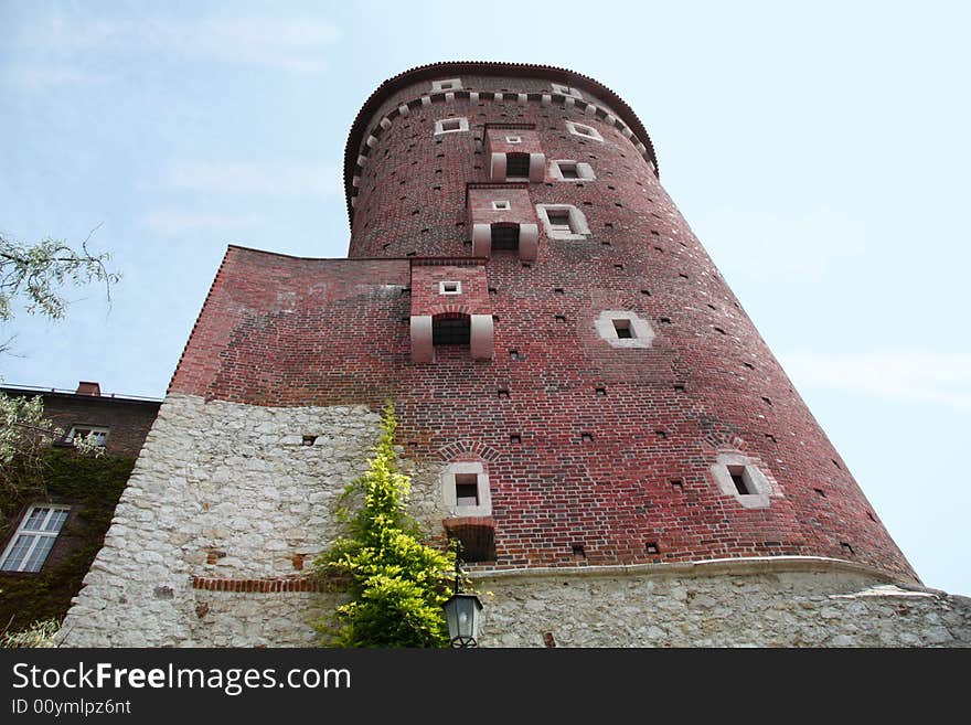 Wawel Castle tower. Krakow. Poland