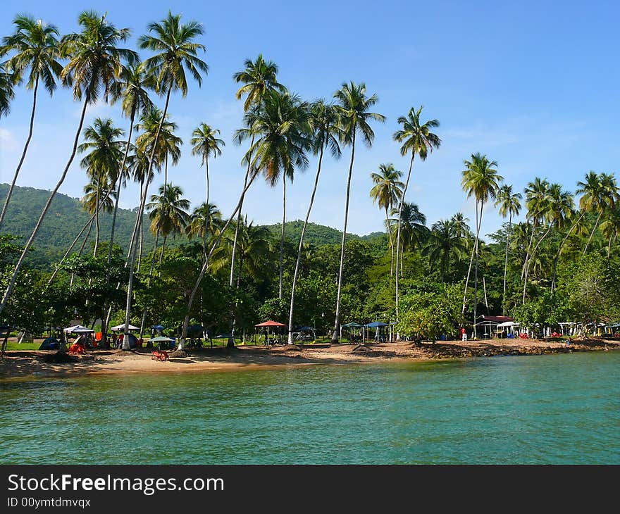 The photo is made on islands of Caribbean sea at coast of Latin America. The photo is made on islands of Caribbean sea at coast of Latin America.