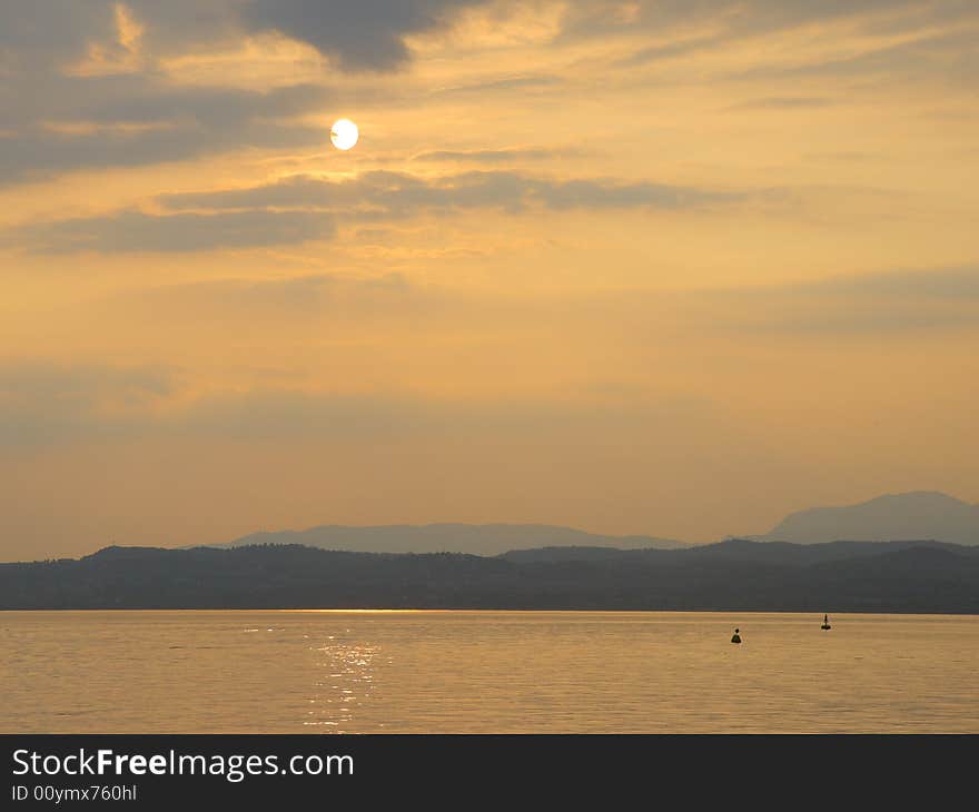 Sunset on Lake Garda