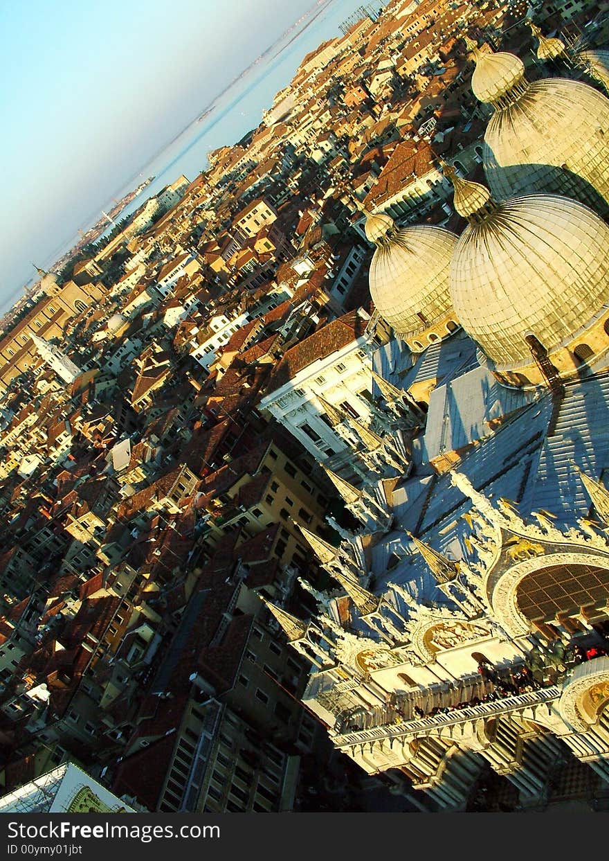 Roofs Of Venice, Sunset