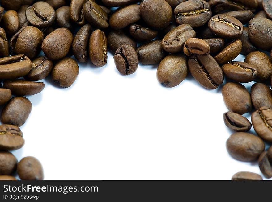 Surrounding coffee beans as background. Surrounding coffee beans as background