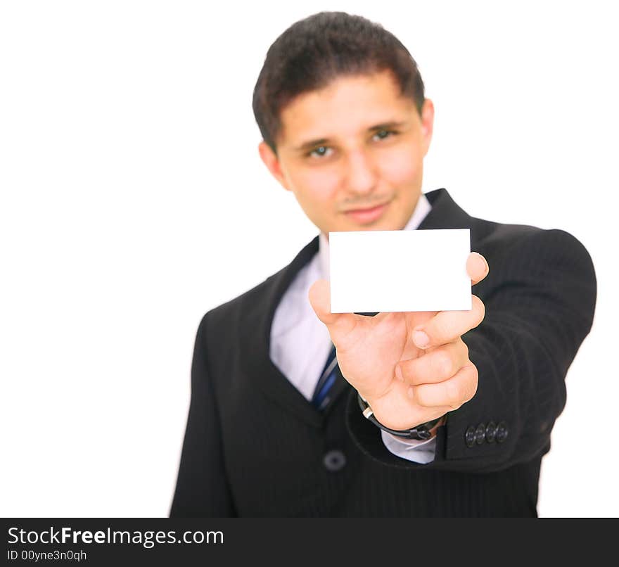 Showing Empty Business Card